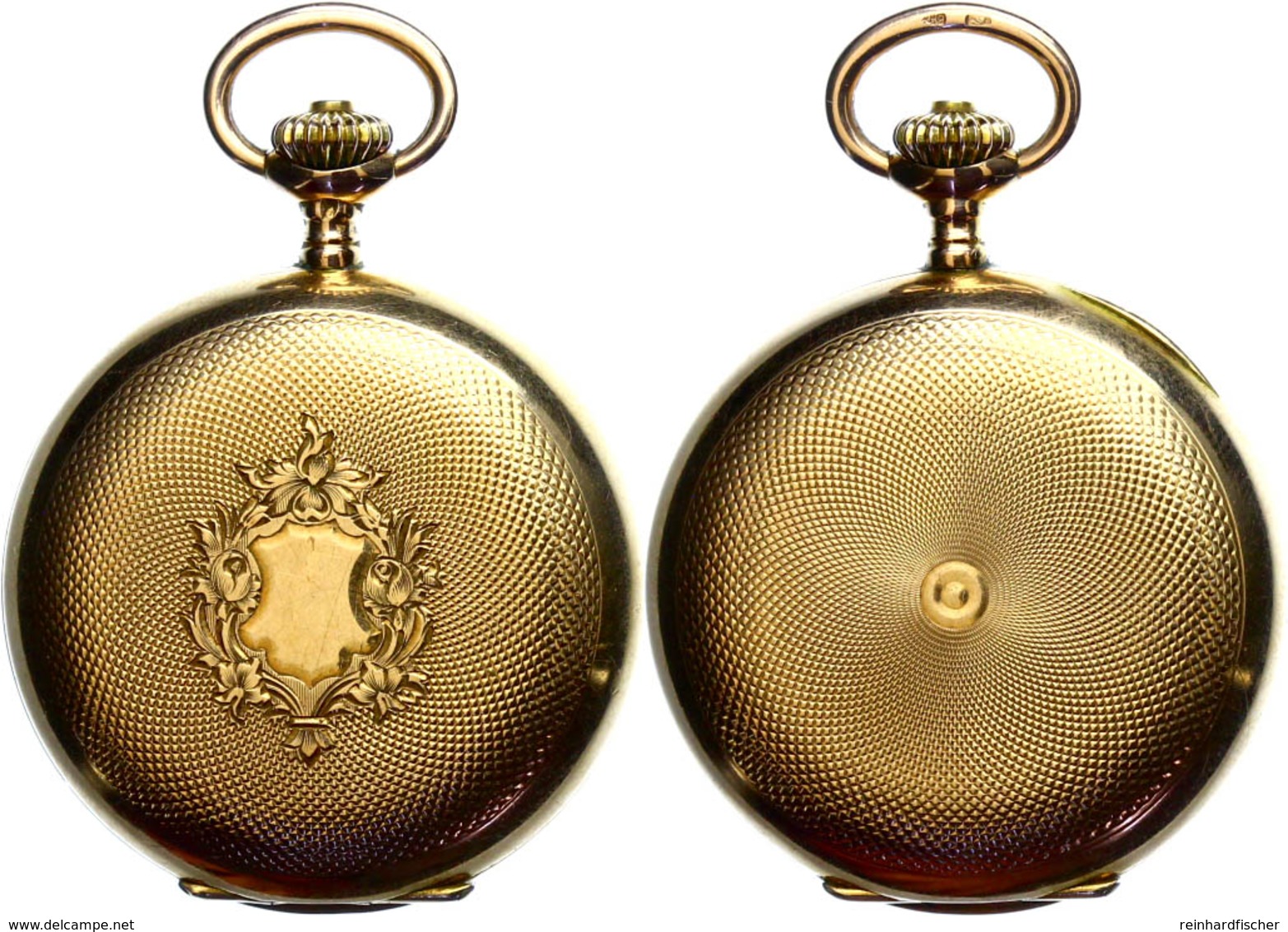 1406 Kleine Goldene Taschenuhr Von Omega Watch Co. SA Louis Brand & Frere, Schweiz, Um 1900. 585er Gold, Mehrfach Punzie - Sonstige & Ohne Zuordnung