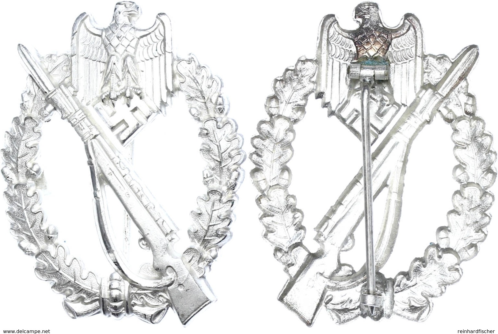 1429 Infanterie-Sturmabzeichen In Silber, Hohl Geprägt, Zustand II., Katalog: OEK3890/1 II - Sonstige & Ohne Zuordnung