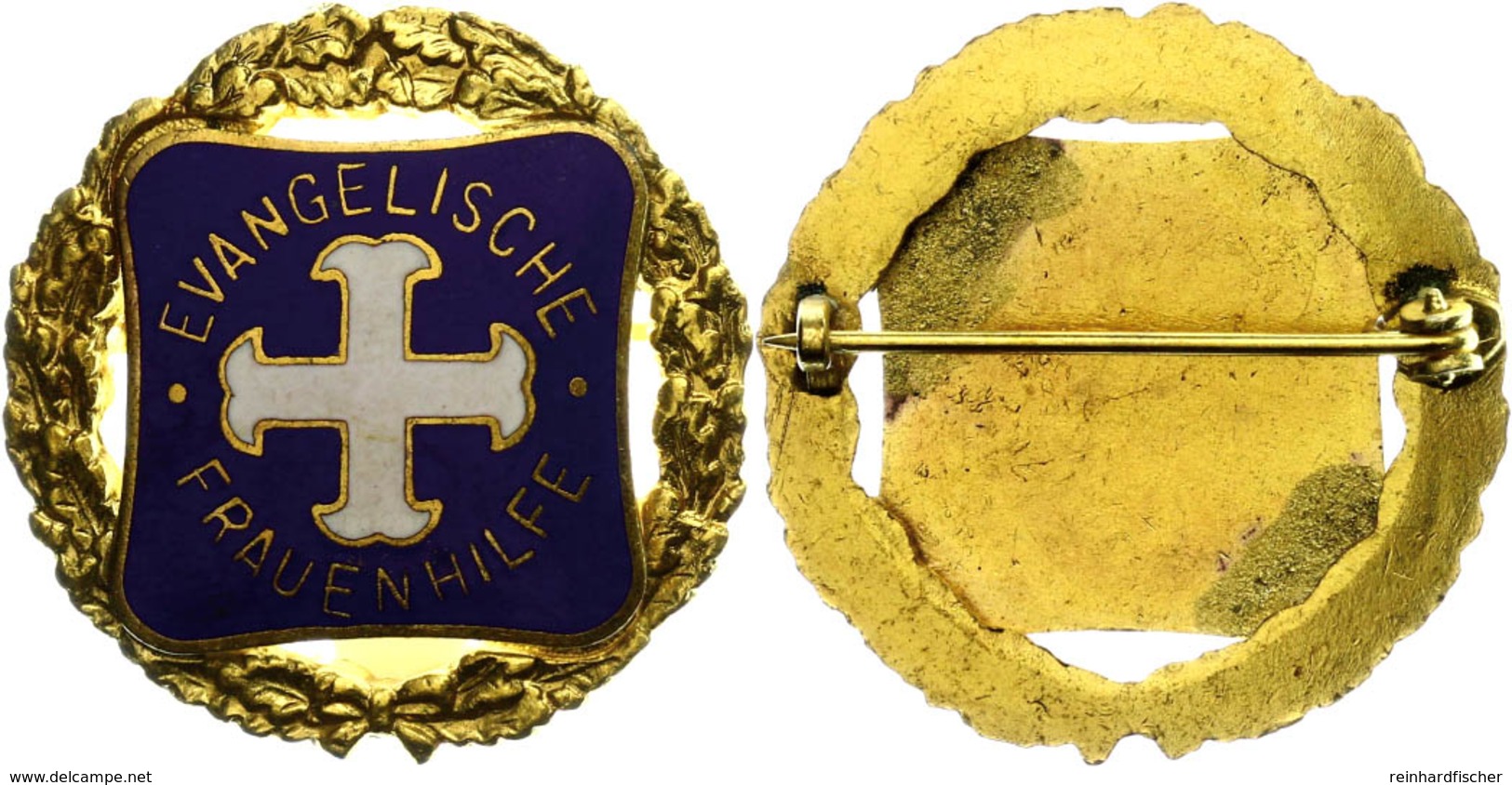 1483 Evangelische Frauenhilfe, Goldene Ehrennadel., Katalog: Hns.9110h II - Other & Unclassified