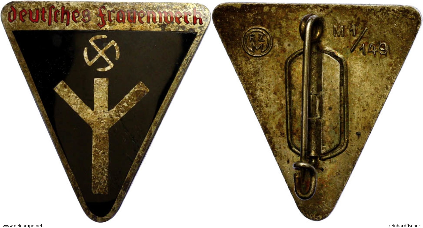 1586 1871-1945, Deutsches Frauenwerk (DFW), Mitgliedsabzeichen, Groß., Katalog: Hns.9109a III - Sonstige & Ohne Zuordnung