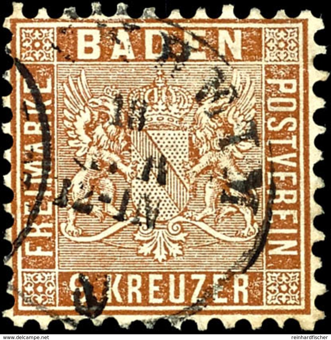 1662 9 Kreuzer Rötlichbraun, Gestempelt "MANNHEIM", Tadellos,  Gepr. Stegmüller BPP, Mi. 100,-, Katalog: 15a O - Andere & Zonder Classificatie