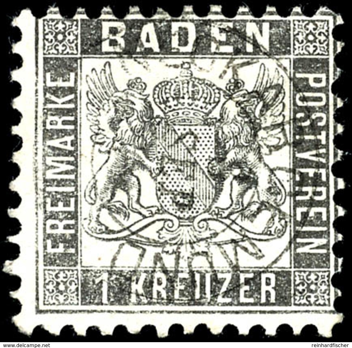 1666 1 Kreuzer Grauschwarz, Zentrisch K2 "NECKARGEMÜND 8 SEP.", Mi. 380.-, Katalog: 17c O - Andere & Zonder Classificatie