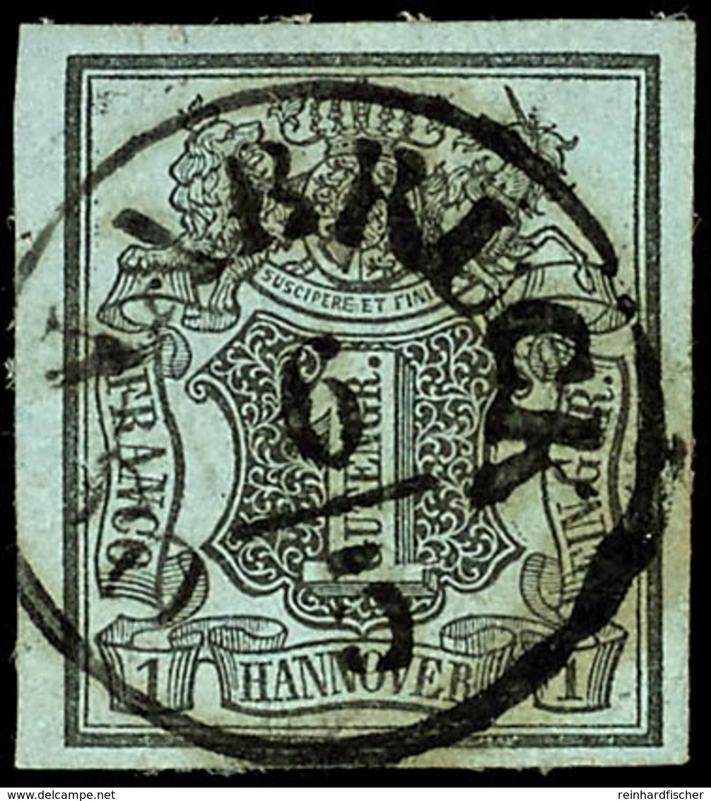 1769 1 Ggr. Auf Hellgraublau, Zentrisch Gestempelt K1 "OSNABRÜCK 6/5", Allseits Vollrandig, Kabinett, Mi. 70.-, Katalog: - Hannover