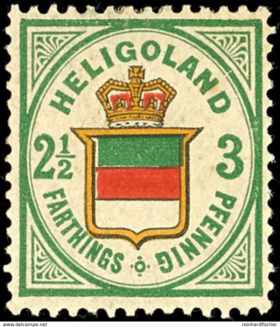 1792 2 1/2 F. Wappen, Tadellos Ungebraucht, Gepr. Pfenninger, Mi. 180.-, Katalog: 17b * - Héligoland