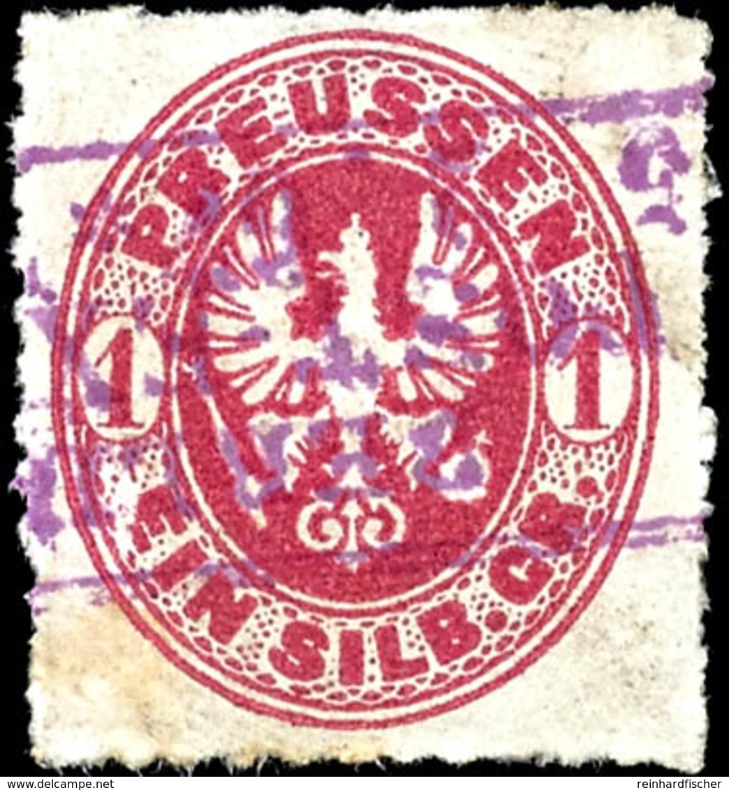 1860 "BERLIN POST-EXP. 7", Ra3 In Sehr Seltener Violetter Farbe Klar Auf 1 Sgr. Rosa (leichte Alterungsspuren), Katalog: - Sonstige & Ohne Zuordnung