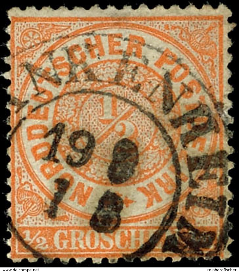 1885 "BLANKENHEIM" - K2, OPD Aachen, Zentrischer Teilabschlag Auf NDP 1/2 Gr., Katalog: NDP15 O - Other & Unclassified