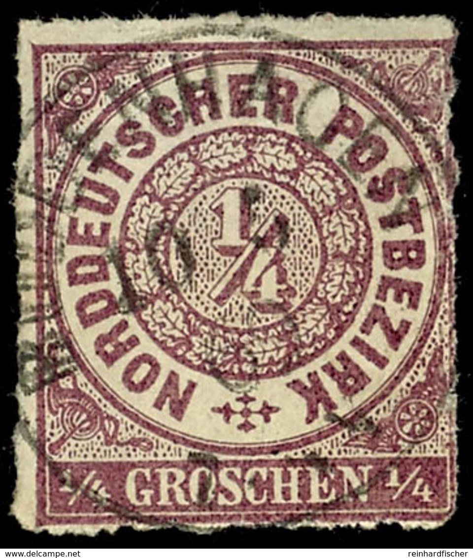 1886 "BUDDENHAGEN 10 5 69" - K1, OPD Stralsund, Zentrisch Auf NDP 1/4 Gr., Leichte Mängel, Katalog: NDP1 O - Other & Unclassified