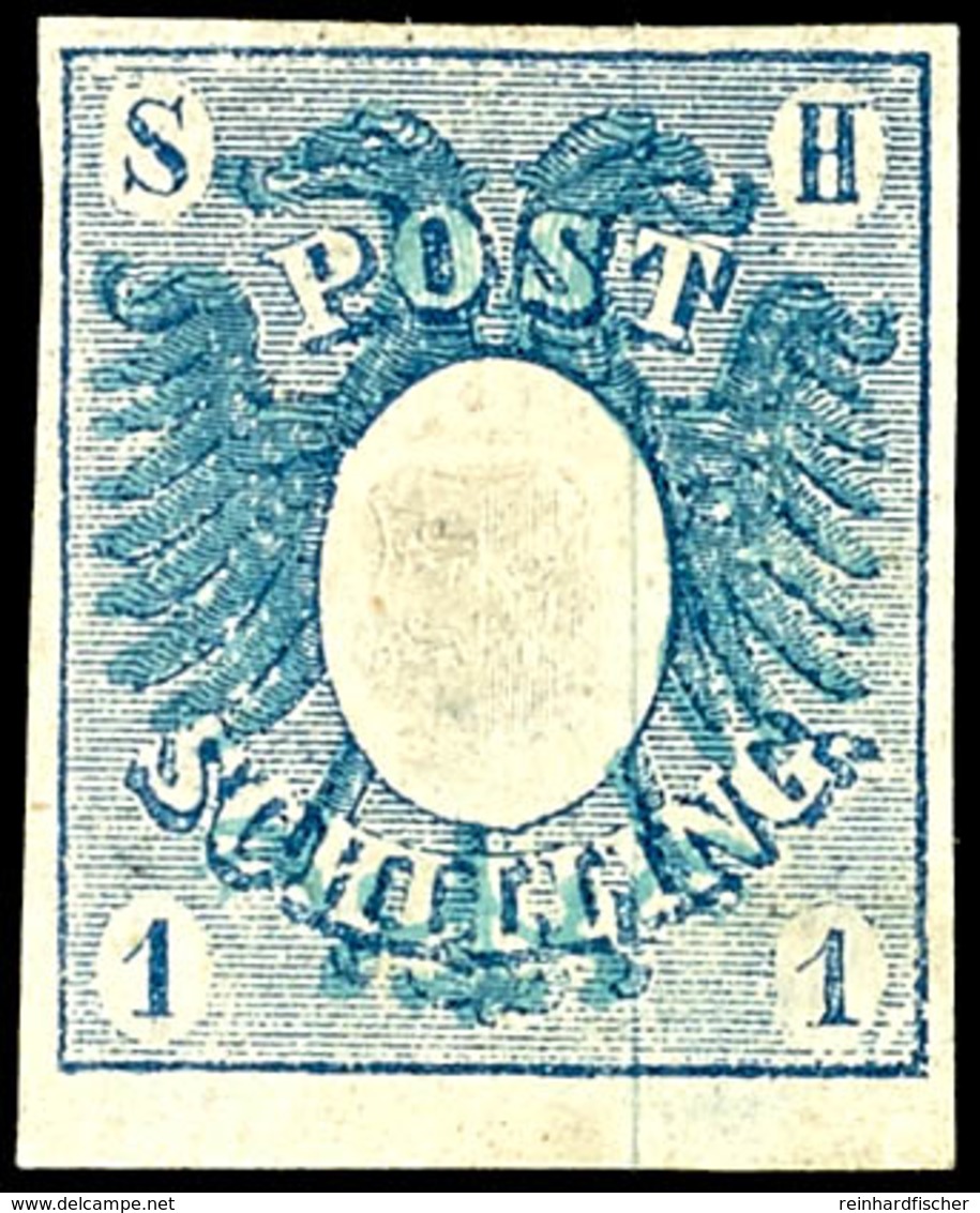 1905 1 S. Blau, Tadellos Ungebraucht, Allseits Voll- Bis Breitrandig, Ungewöhnlich Großzügig Geschnittenes, Sehr Schönes - Schleswig-Holstein