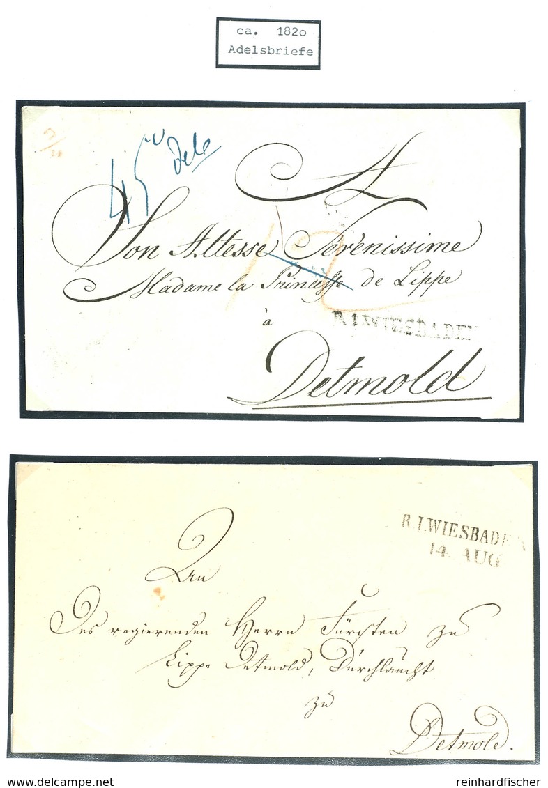 1917 "R.1.WIESBADEN" (Feuser Nr. 3897-2) Und "R.I.WIESBADEN" (Feuser Nr. 3897-4), Auf Zwei Sauber Adressierten, Beschnit - Sonstige & Ohne Zuordnung