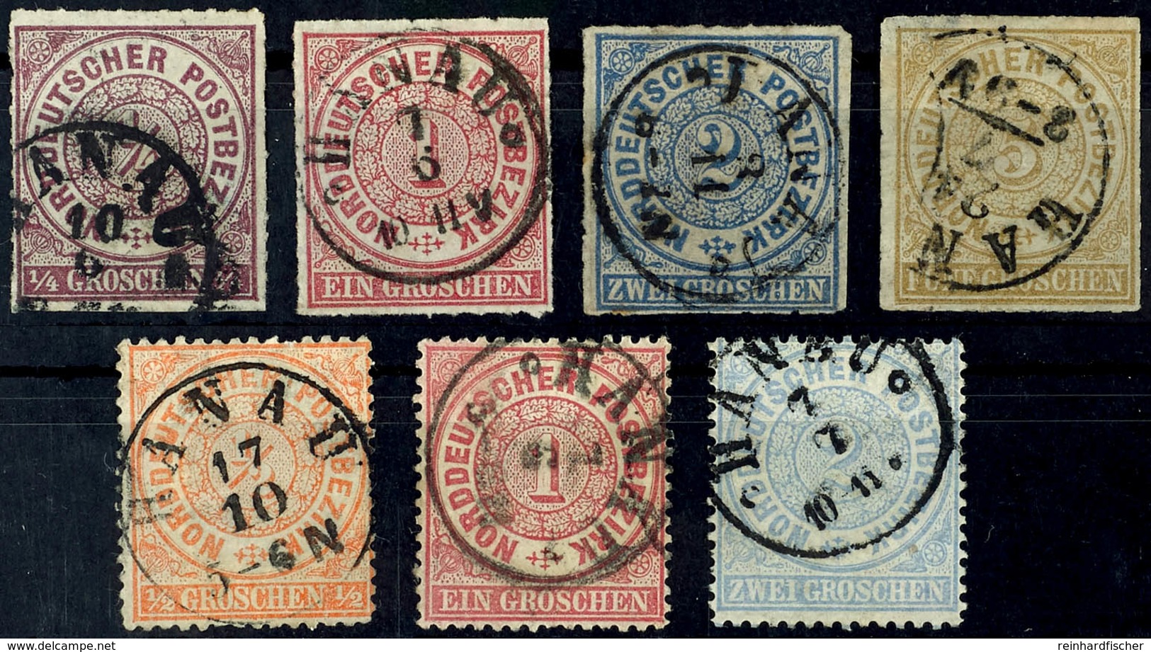 1962 "HANAU", Kollektion Mit Sieben Verschiedenen NDP-Marken, Dabei 2x Der K1 Ohne (MiNr. 6 U. 15) Und 5x Mit Ringeln (M - Andere & Zonder Classificatie