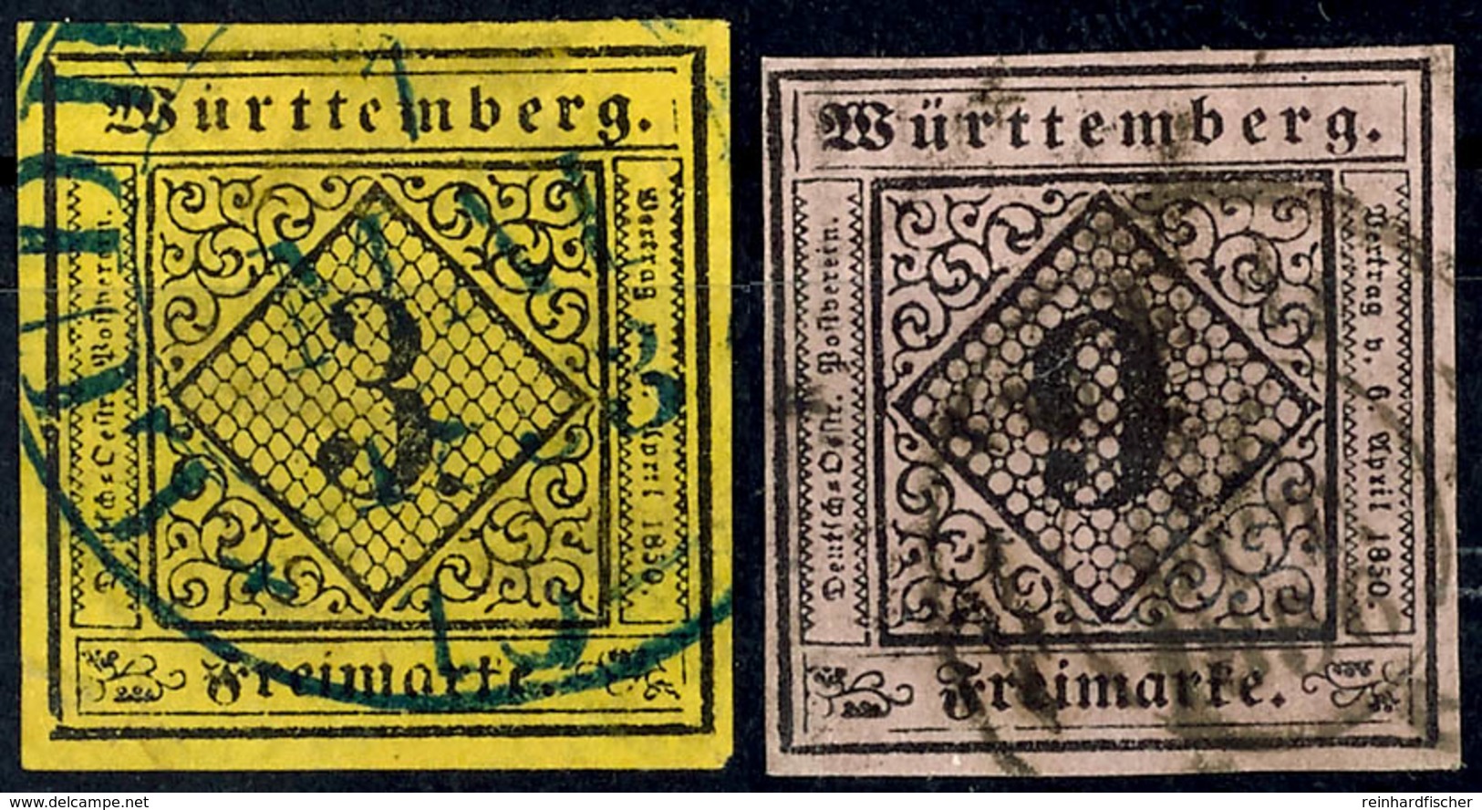 1978 3 Und 9 Kr In Type DII Bzw. BII Tadellos Gestempelt Luxus, Gepr. Irtenkauf BPP, Mi. 200,--, Katalog: 2dII+4bII O - Sonstige & Ohne Zuordnung