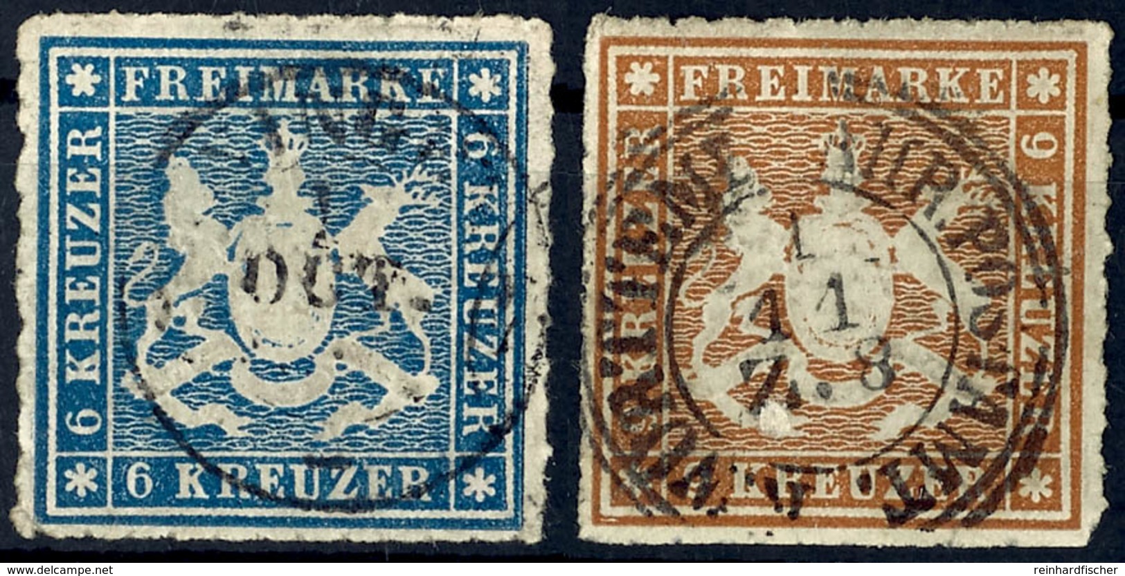 2015 3 Und 6 Kr Je Tadellos Zentrisch Gestempelt, Gepr. Thoma BPP, Mi. 170,--, Katalog: 32a+33a O - Sonstige & Ohne Zuordnung