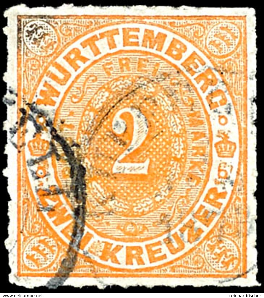 2021 2 Kreuzer Orange Mit Schraffierter Zahl, Gest., Leichte Mängel, Fotokurzbefund Irtenkauf BPP, Mi. 500.-, Katalog: 3 - Autres & Non Classés