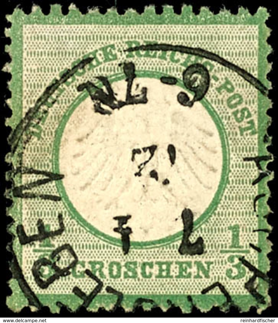 2085 1/3 Gr. Smaragdgrün, Gest., Kurzbefund Sommer BPP, Mi. 170.-, Katalog: 2b O - Sonstige & Ohne Zuordnung