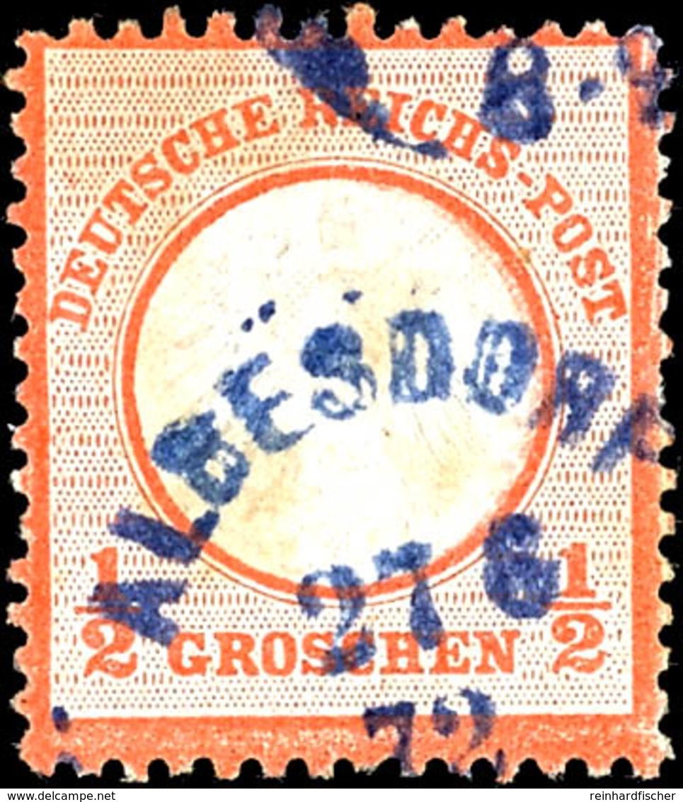 2086 1/2 Groschen Rötlichorange Mit Seltenem Violettblauen Elsaß-Lothringen-Ekr " ALBESDORF 27.6.72", Leichte Altersspur - Other & Unclassified