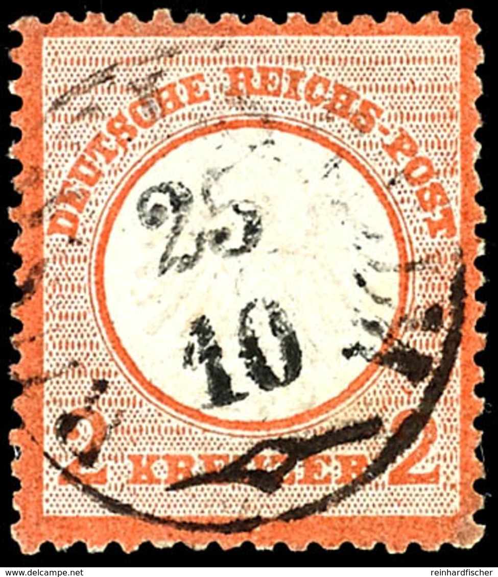 2095 2 Kr. Rötlichorange, Tadellos, Ideal Fast Zentrisch Gestempelt, Gepr. Sommer BPP, Mi. 400,-, Katalog: 8 O - Other & Unclassified