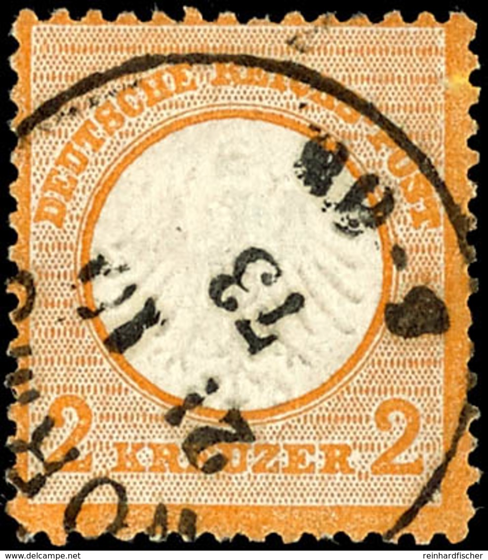 2105 2 Kr. Orange, Gestempelt, Gepr. Sommer BPP, Mi. 250.-, Katalog: 15 O - Sonstige & Ohne Zuordnung