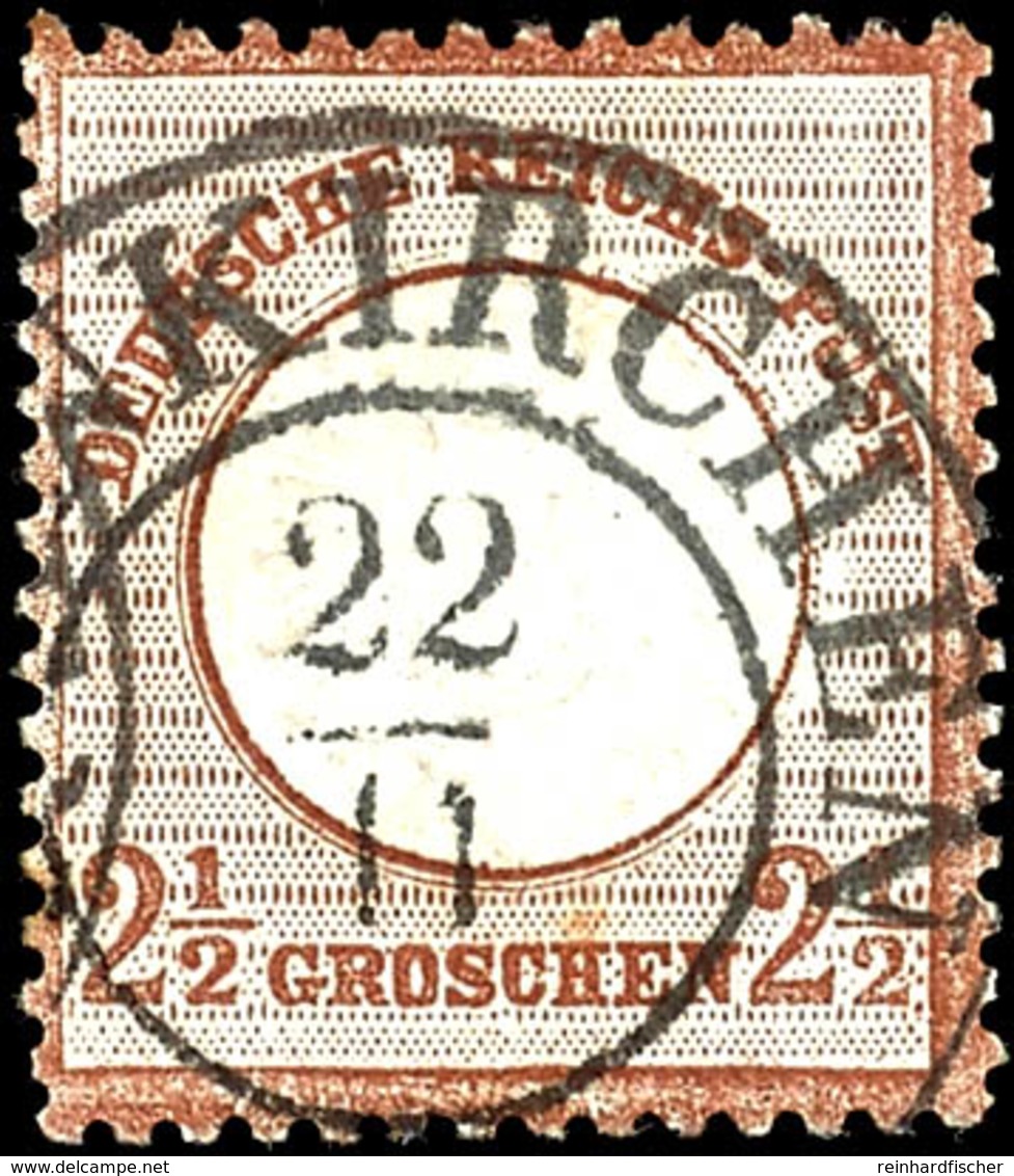 2146 2 1/2 Gr. Großer Brustschild Mittelrotbraun, Zentrisch Gestempelt Mit Nachverwendetem Preußen-K2 "ODENKIRCHEN 22/11 - Sonstige & Ohne Zuordnung