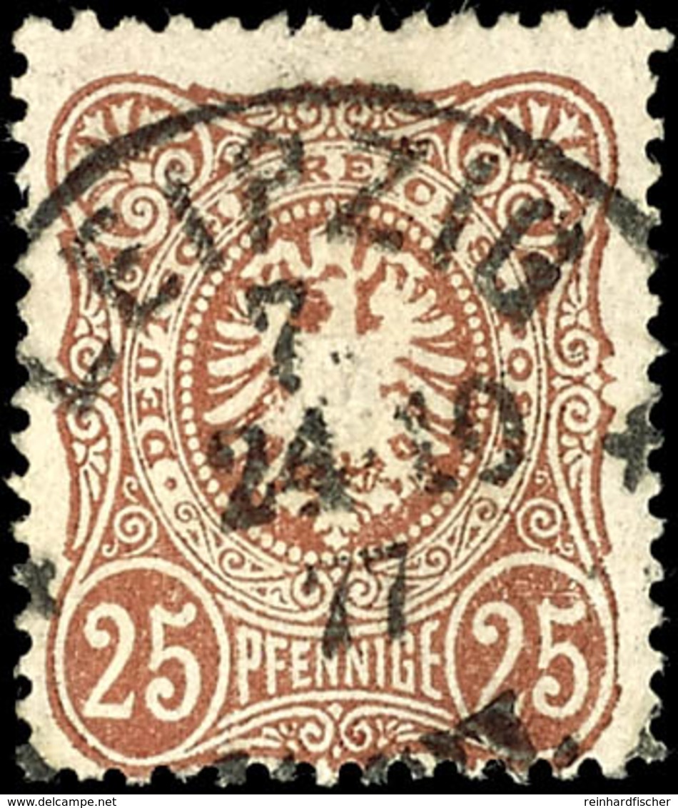 2176 25 Pfge. Lilabraun, CE-Format, Plattenfehler I, Gest., Erhöht Gepr. Jäschke-L. BPP, Mi.  100.- (ohne Aufschlag Für  - Sonstige & Ohne Zuordnung