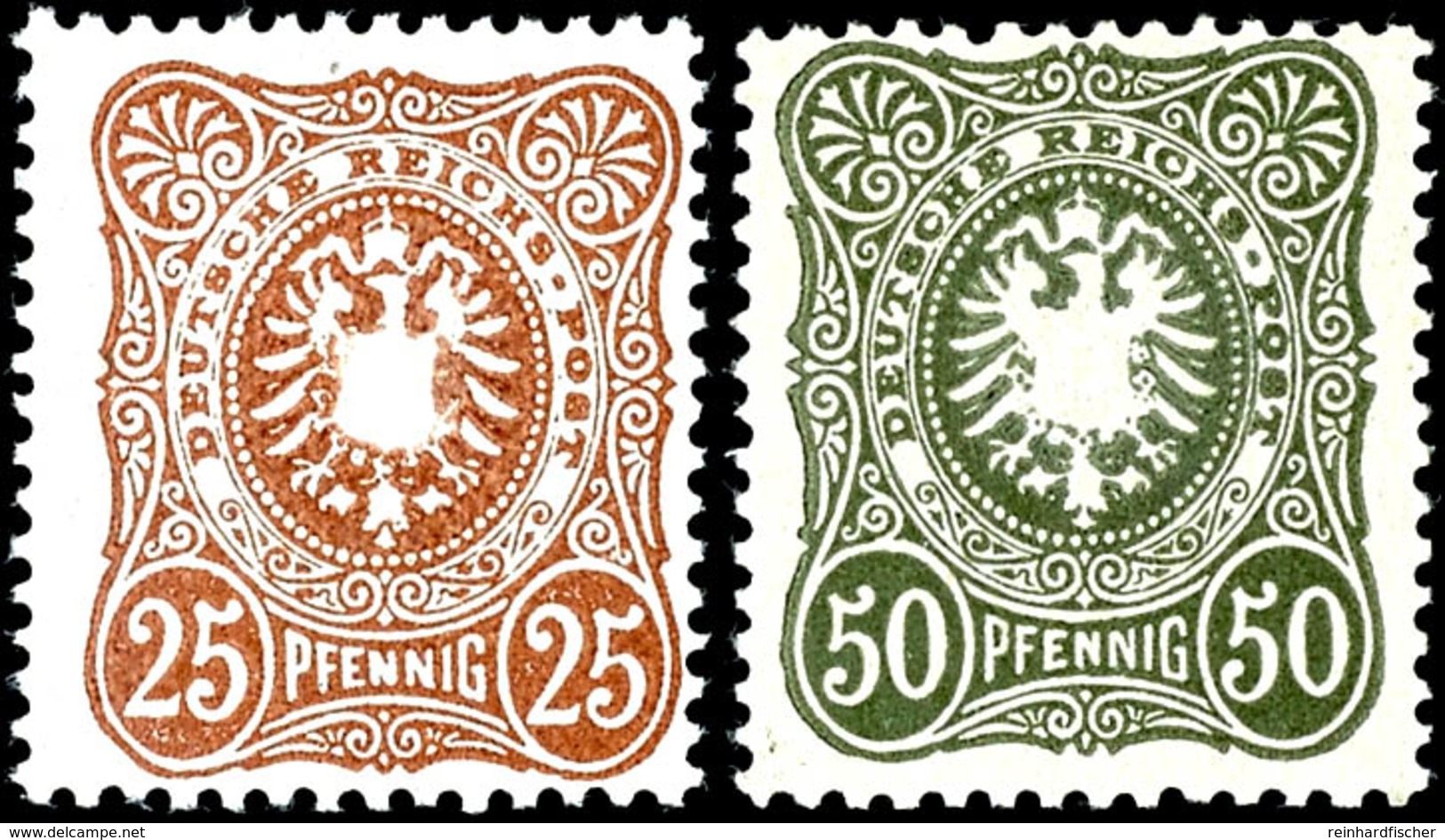 2198 3 - 50 Pfg, Spätauflagen, 6 Werte Komplett, Tadellos Postfrisch, Kabinett, Alle Werte Gepr. Zenker BPP, Mi. 260.-,  - Sonstige & Ohne Zuordnung