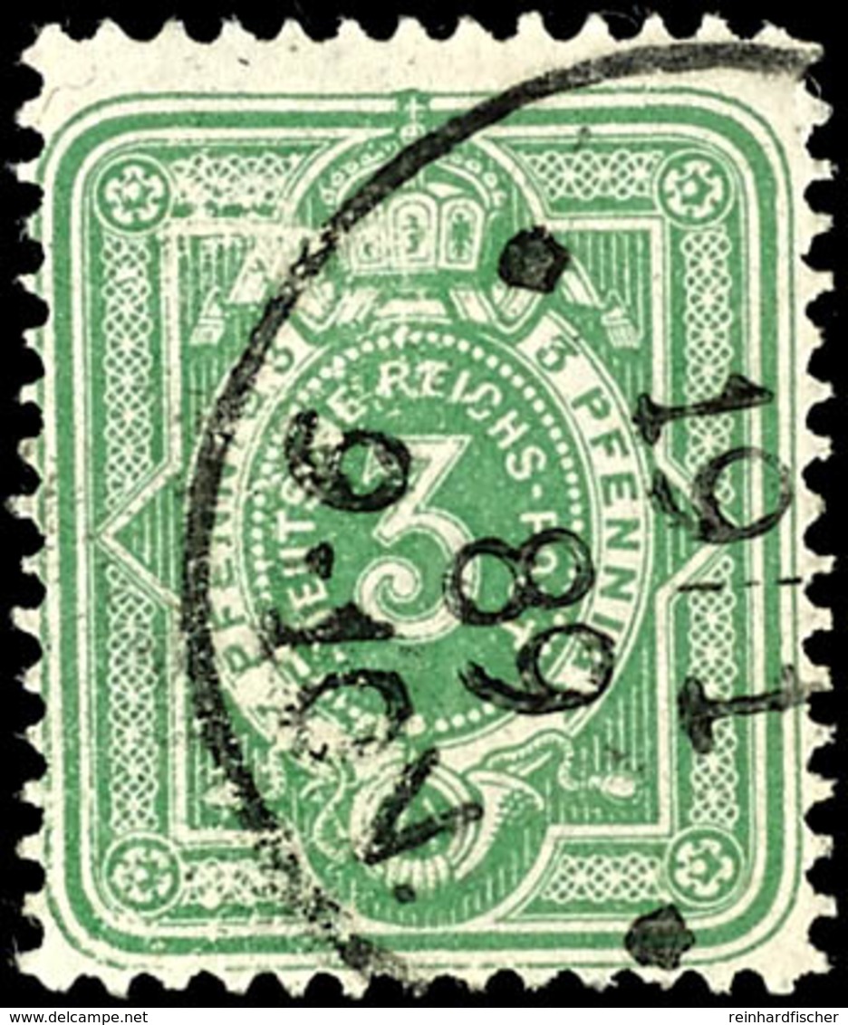 2200 3 Pf. Gelblichgrün, C-Format, Type II, Gest., Gepr. Jäschke-L. BPP, Mi. 120.-, Katalog: 39CIIc O - Sonstige & Ohne Zuordnung