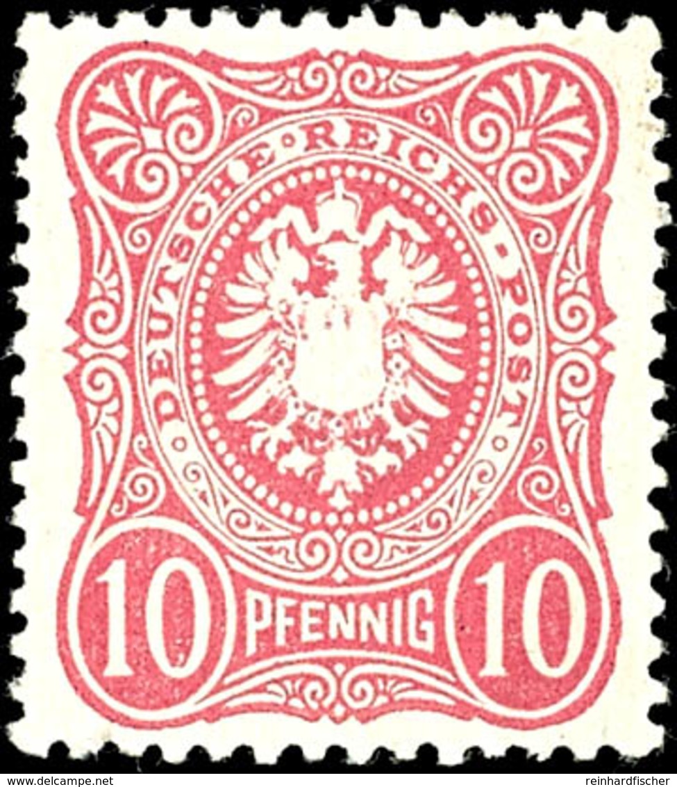 2209 10 Pfg Lebhaftkarmin, Frühauflage, Tadellos Postfrisch, Kabinett, Gepr. Zenker BPP, Mi. 120.-, Katalog: 41Ia ** - Sonstige & Ohne Zuordnung