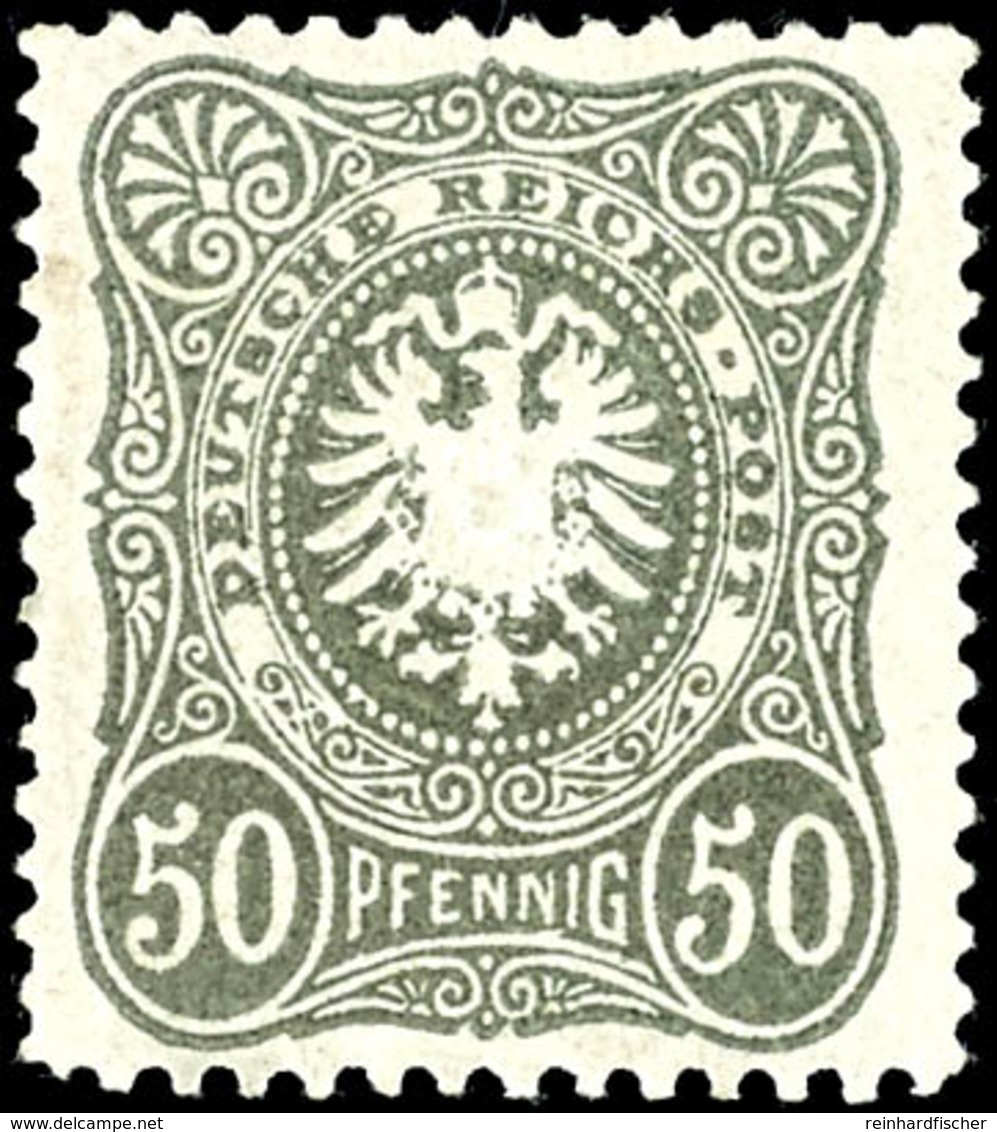 2218 50 Pfg. Grauoliv, Ungebraucht, Pracht, Signiert Zenker BPP, Mi. 280,-, Katalog: 44a * - Sonstige & Ohne Zuordnung