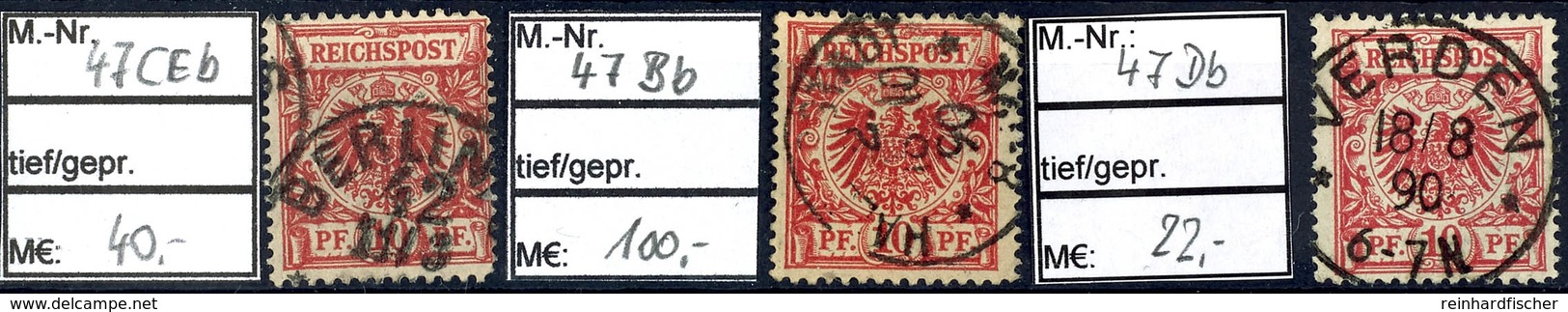 2242 10 Pf. Rosarot, Formate B, CE Und D, Je Gest. Und BPP-geprüft, Mi. 162.-, Katalog: 47b O - Sonstige & Ohne Zuordnung