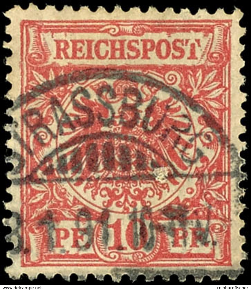 2245 10 Pf. Rosarot, Plattenfehler II, Gest., Gepr. Zenker BPP, Mi. 150.-, Katalog: 47bII O - Sonstige & Ohne Zuordnung