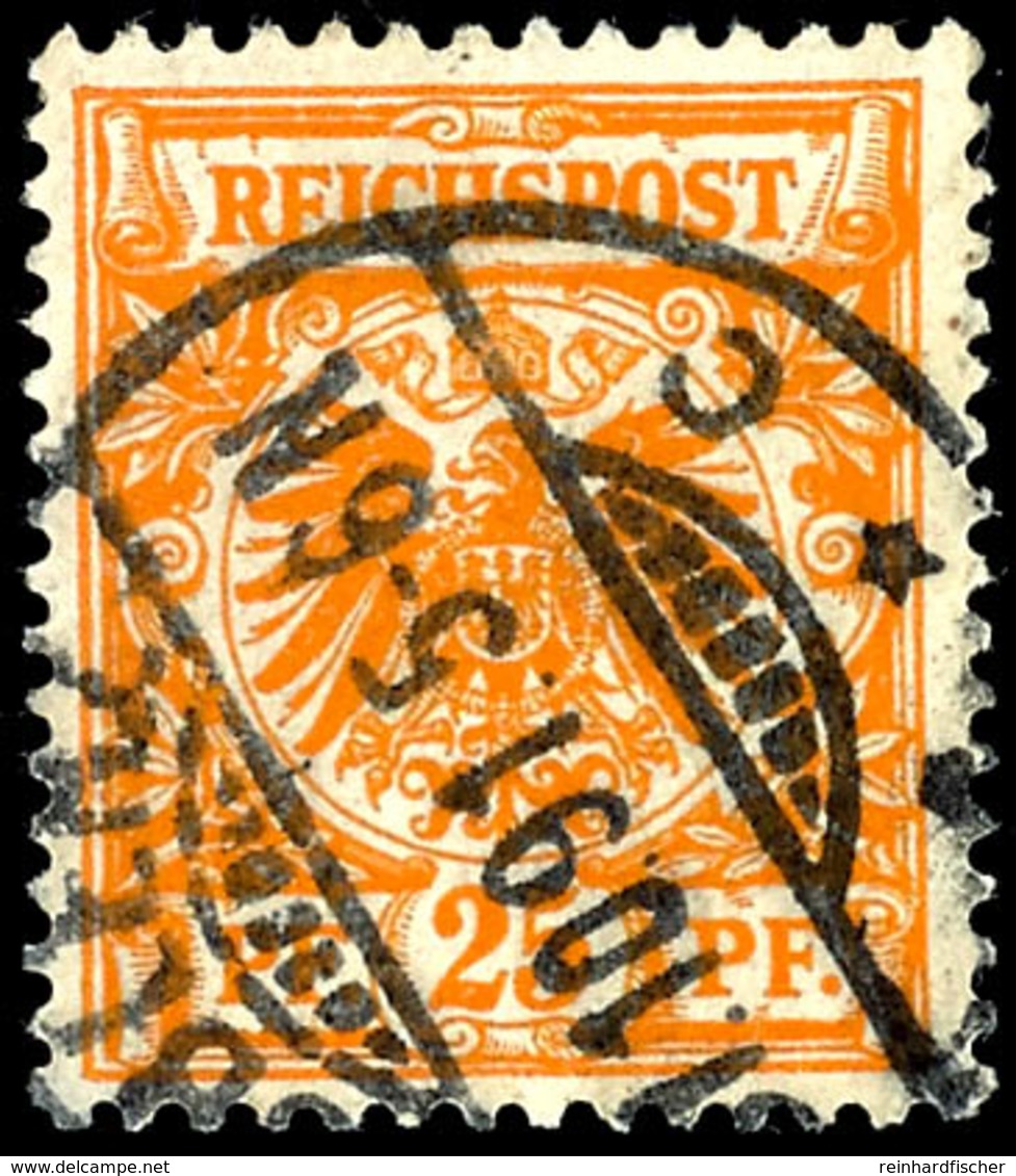 2257 25 Pf. Goldgelb, Tadellos, Gestempelt, Gepr. Zenker BPP, Mi. 450.-, Katalog: 49aa O - Sonstige & Ohne Zuordnung