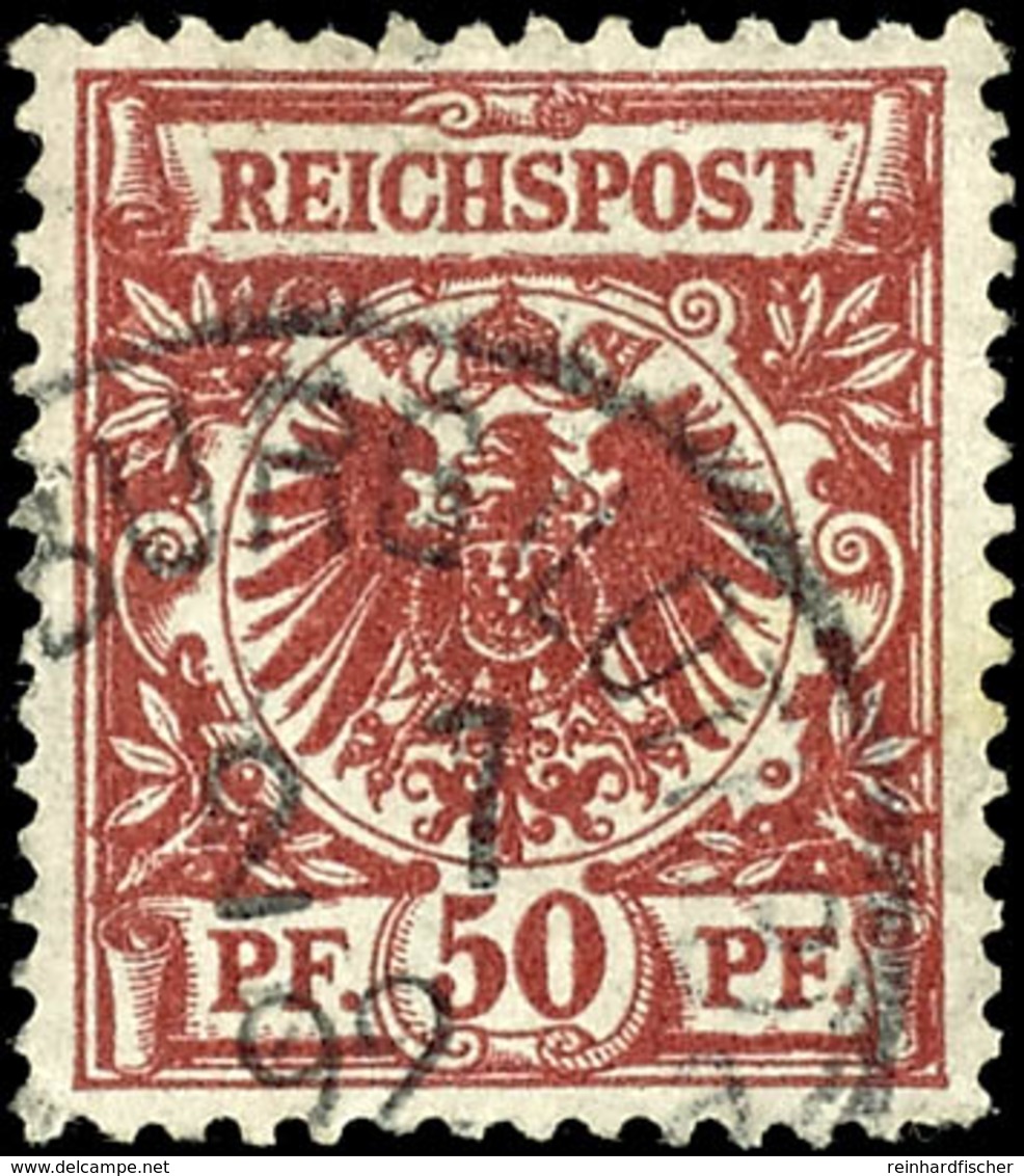 2265 50 Pf. Bräunlichrot, Gest., Gepr. Zenker BPP, Mi. 280.-, Katalog: 50ab O - Sonstige & Ohne Zuordnung