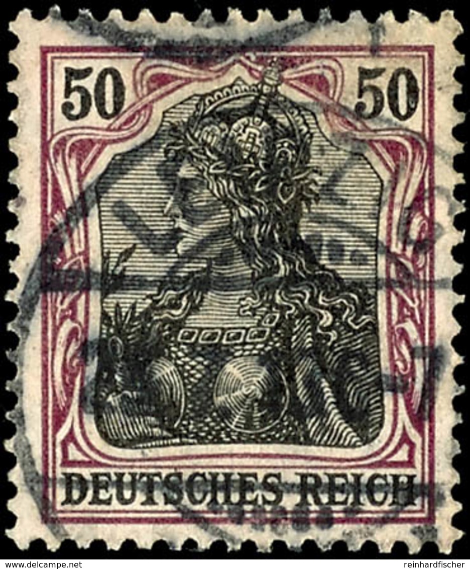 2340 50 Pf. Auf Orangeweiß, Gest., Gepr. Jäschke-L. BPP, Mi. 110.-, Katalog: 91Iy O - Sonstige & Ohne Zuordnung