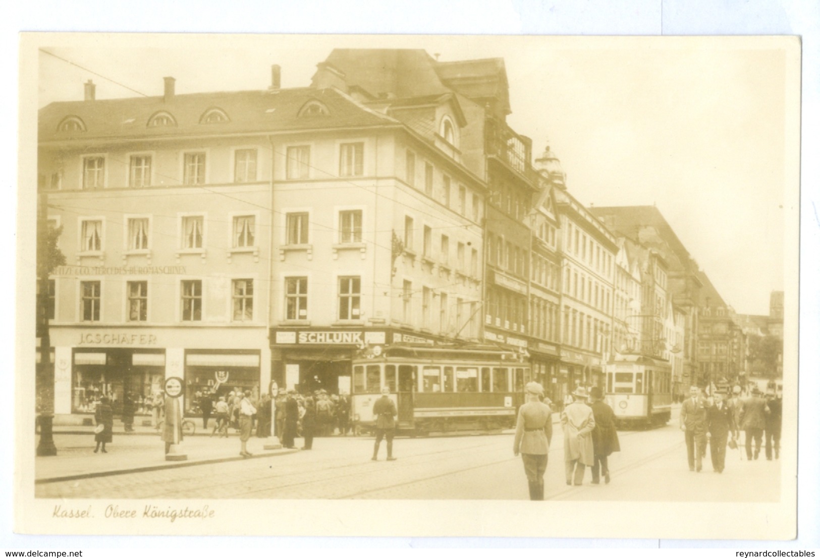 Vintage, Germany, Kassel. Animated Street View Pc, Trams Etc. Real Photo Pc, Unused. - Kassel