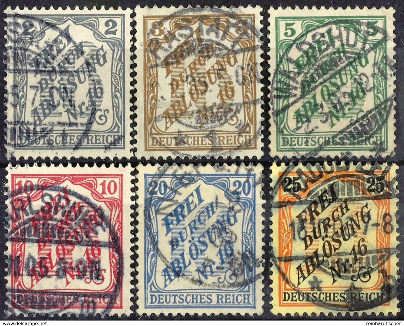 2984 2 Pf. - 25 Pf. Zähldienstmarken, Gest., Mi. 190.-, Katalog: 9/14 O - Other & Unclassified