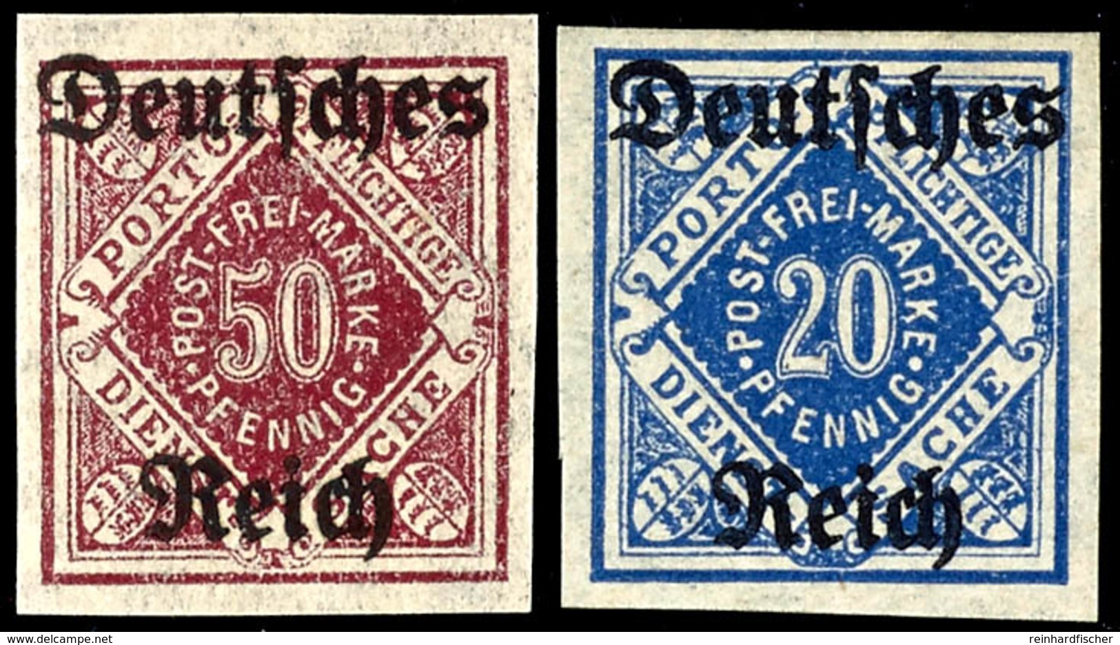 2989 5 Pf - 50 Pf Ungezähnt, Mit Beiden 20 Pf. 55XU Und 55YU, Tadellos Postfrisch Und Allseits Breitrandig, Mi. 1.650.-, - Andere & Zonder Classificatie