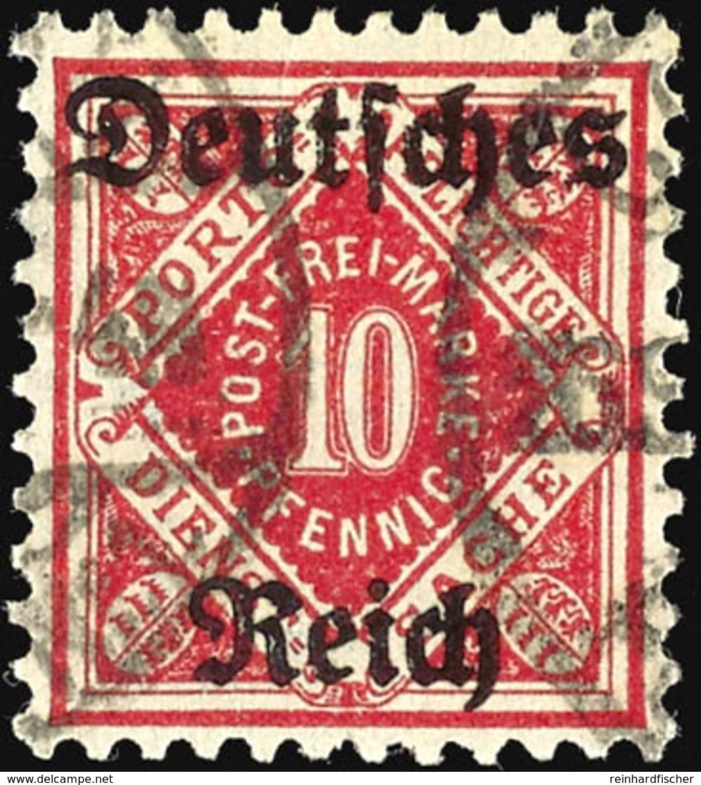 2990 10 Pf. Rosarot, Plattenfehler I, Gest., Gepr. Infla Berlin, Mi. 200.-, Katalog: 53I O - Andere & Zonder Classificatie