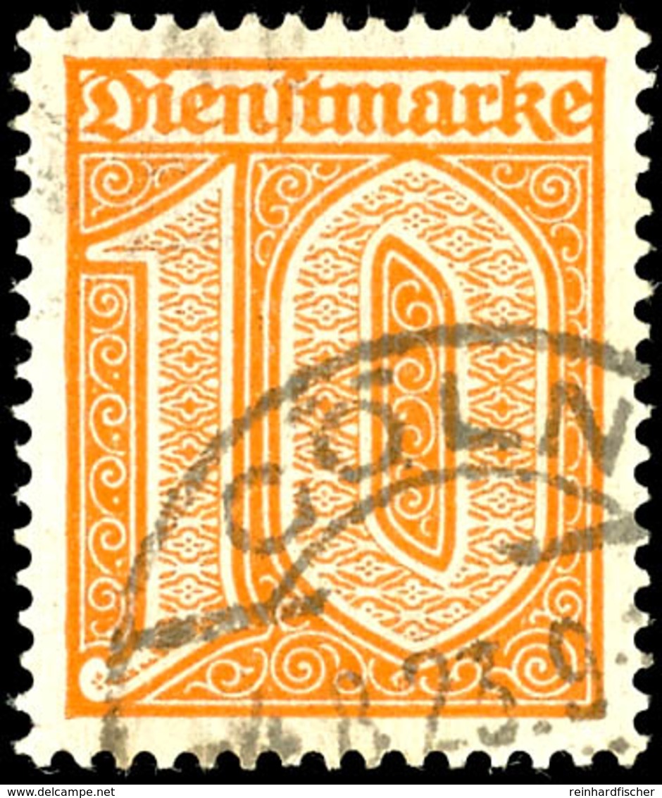 2999 10 Pf. Orange, Gest., Fotoattest Weinbuch BPP "echt Und Einwandfrei", Mi. 600.-, Katalog: 65 O - Andere & Zonder Classificatie