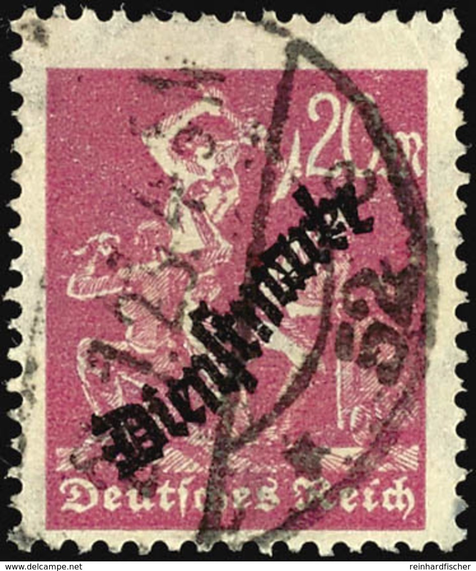 3007 20 M. Braunlila, Wz.Y, Gest., Gepr. Weinbuch BPP, Mi. 190.-, Katalog: 75Y O - Sonstige & Ohne Zuordnung