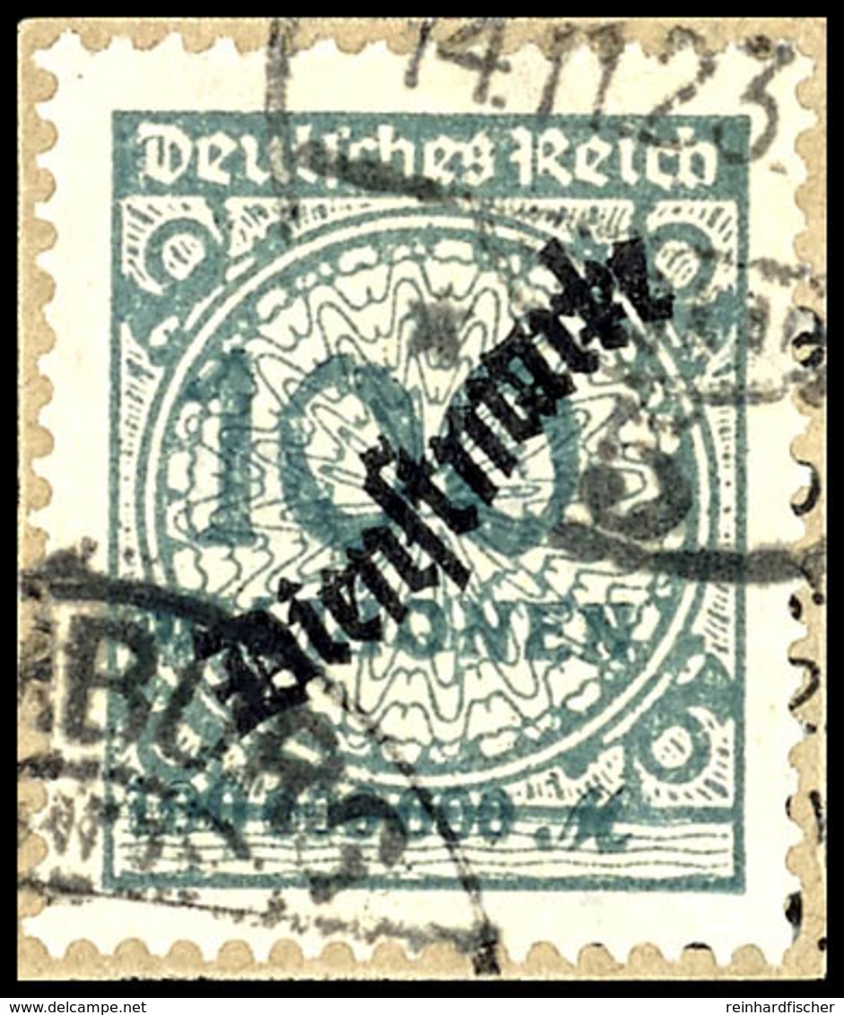 3010 100 Mio. M. Schlangenaufdruck Auf Briefstück, Tadellos Gestempelt 14.11.23, Gepr. Infla, Mi. 200.-, Katalog: 82 BS - Sonstige & Ohne Zuordnung