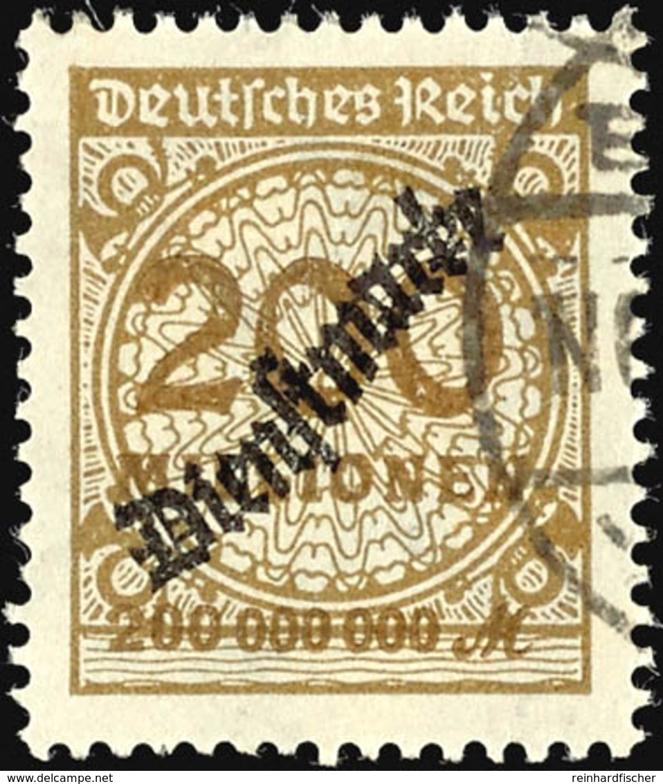 3013 200 M. Ockerbraun, Gest. Kurzbefund Weinbuch BPP, Mi. 200.-, Katalog: 83a O - Sonstige & Ohne Zuordnung