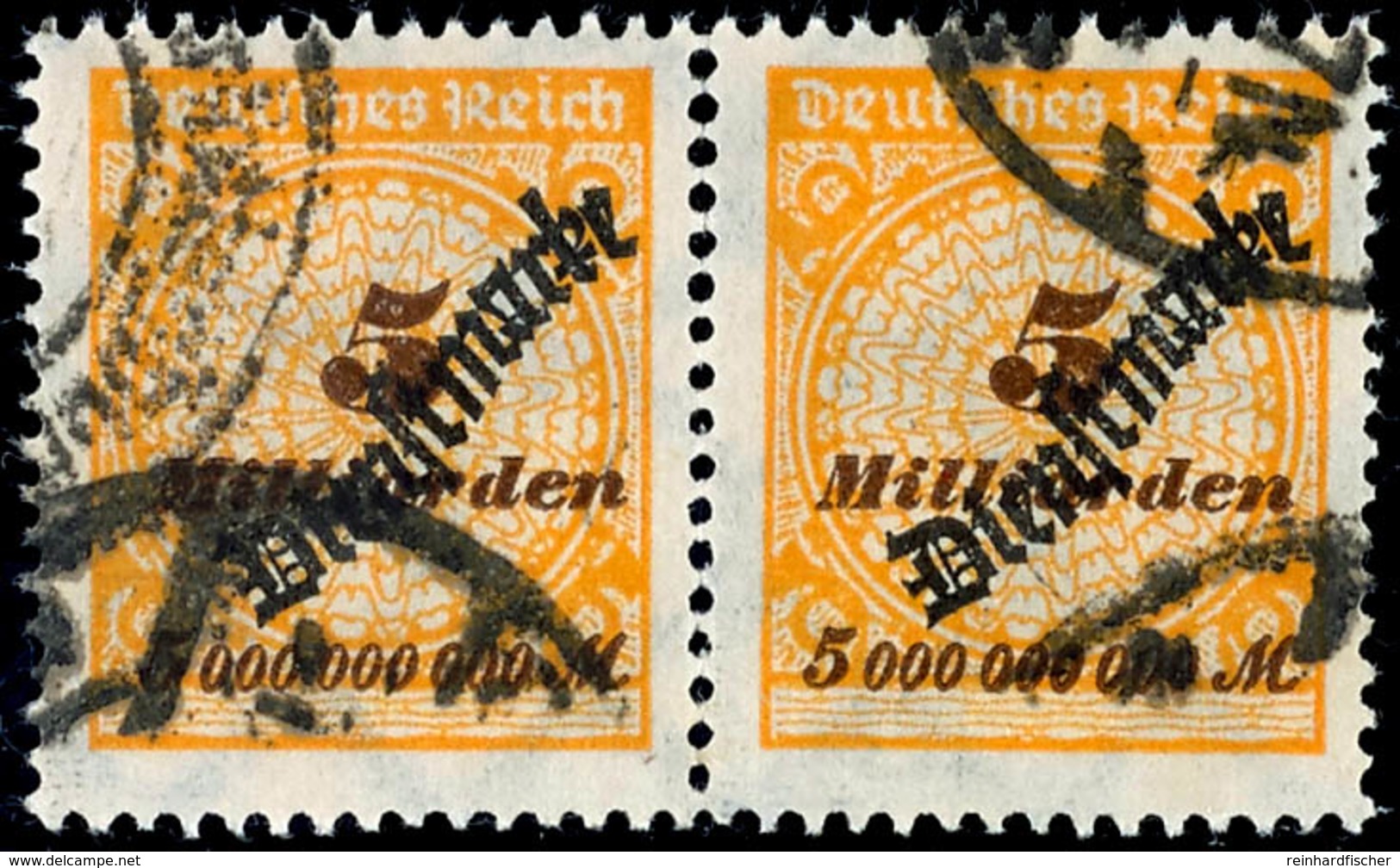 3018 5 Mrd., Waager Paar (angetrennt) Gestempelt, Gepr. Winkler BPP/Infla, Mi. 220.-, Katalog: 85(2) O - Sonstige & Ohne Zuordnung