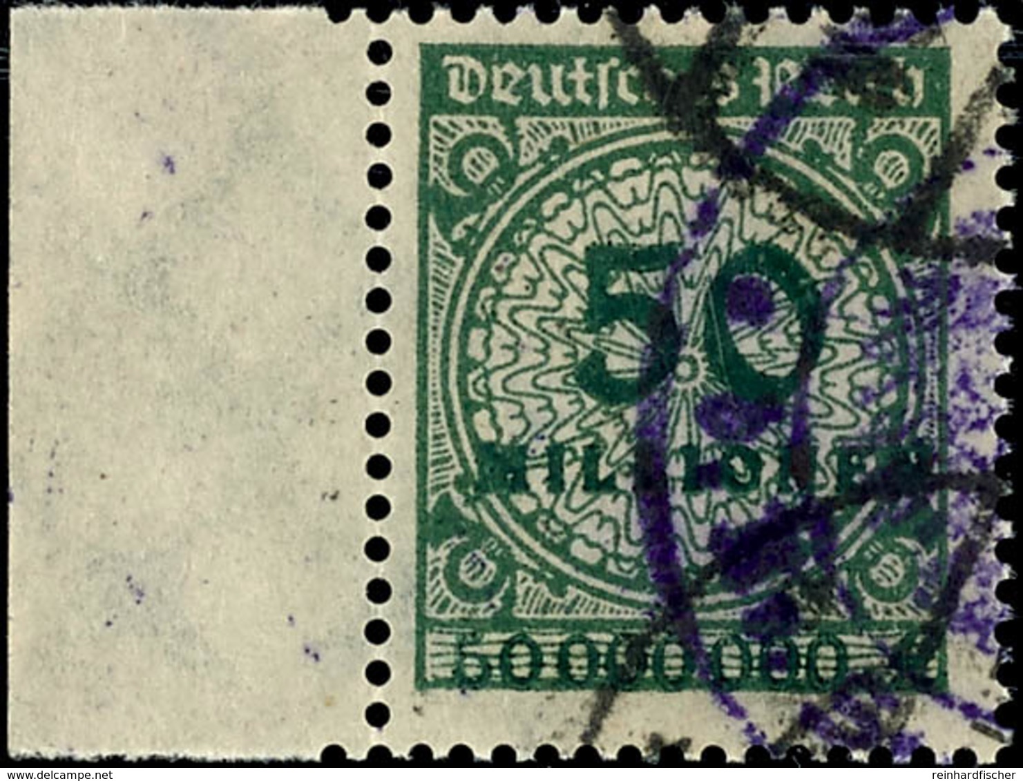 3060 50 Millionen Deutsches Reich Mit Handstempelaufdruck (Alter Handstempel), Tadellos Gestempelt, Fotoattestkopie Dr.  - Other & Unclassified