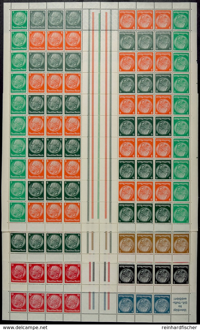 3067 Hindenburg 1937/39, 4 Markenheftchenbogen Kpl., Postfrisch, Mi. 2.200.-, Katalog: MHB42/45.2 ** - Sonstige & Ohne Zuordnung