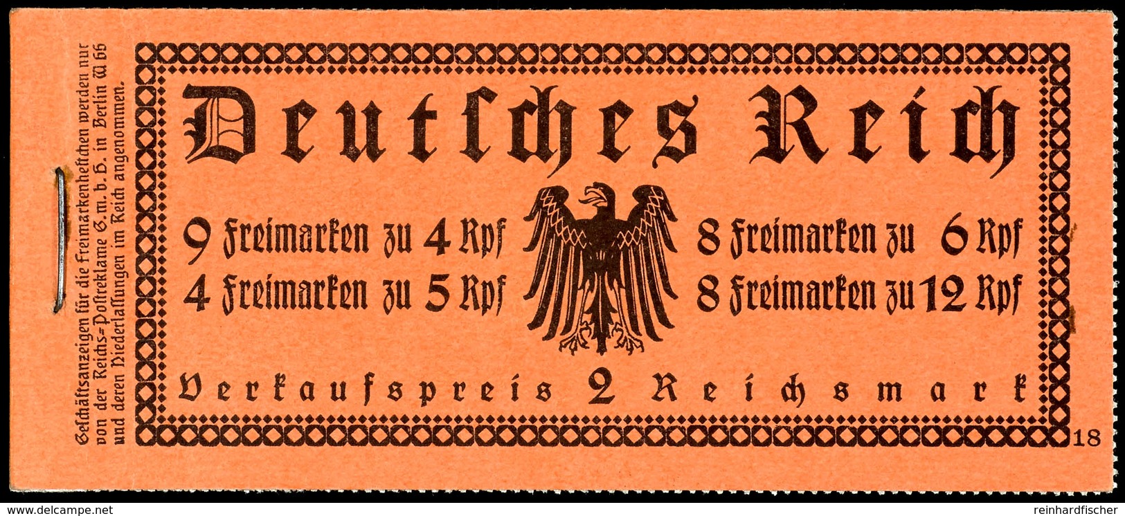 3086 "Reichspräsidenten", Tadellos Postfrisches MH Ohne Öffnungsfaltung, Mi. 1.000,--, Katalog: MH25.1 ** - Postzegelboekjes