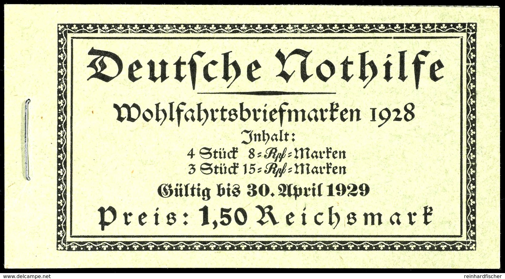 3087 "Nothilfe"-Markenheftchen, Tadellos Postfrisch Ohne Öffnungsfaltung, Mi. 600,--, Katalog: MH27.1 ** - Postzegelboekjes