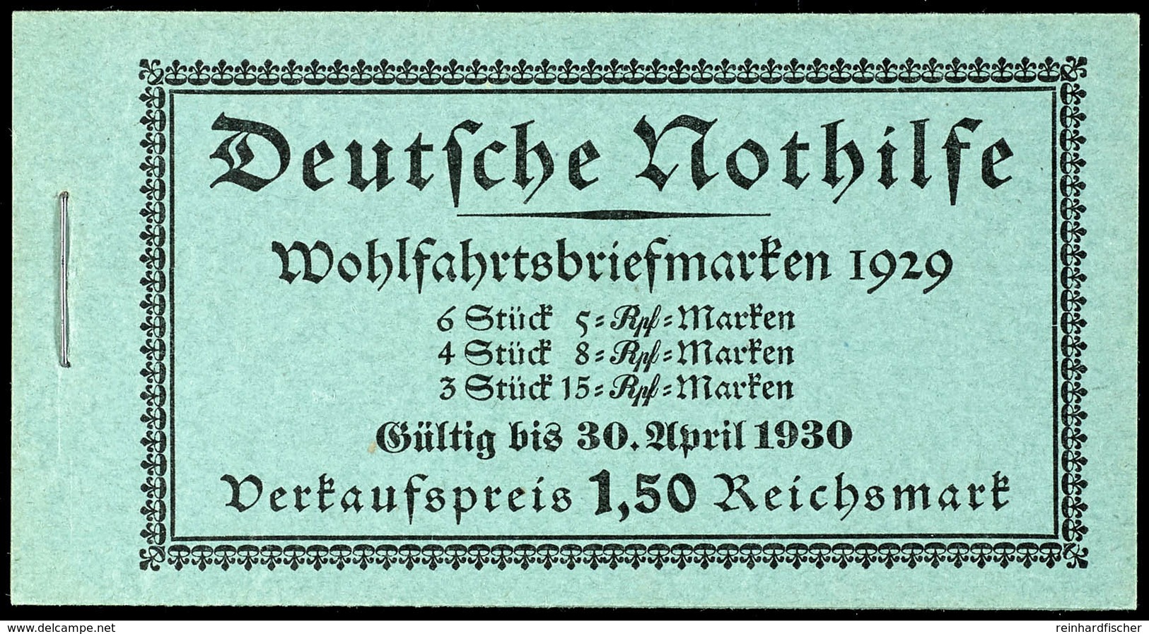 3088 "Nothilfe"-Markenheftchen, Tadellos Postfrisch Ohne Öffnungsfaltung, Mi. 550,--, Katalog: MH28.1 ** - Postzegelboekjes