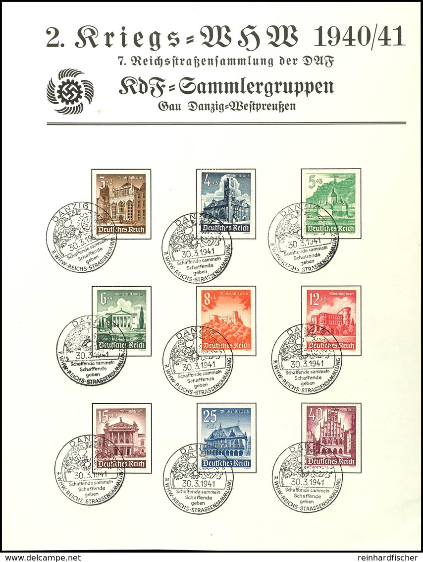 3223 1940 / 41, "2. Kriegs - WHW / 7. Reichsstraßensammlung Der DUF /KdF Sammlergruppen Gau Danzig - Westpreußen, DIN A  - Other & Unclassified