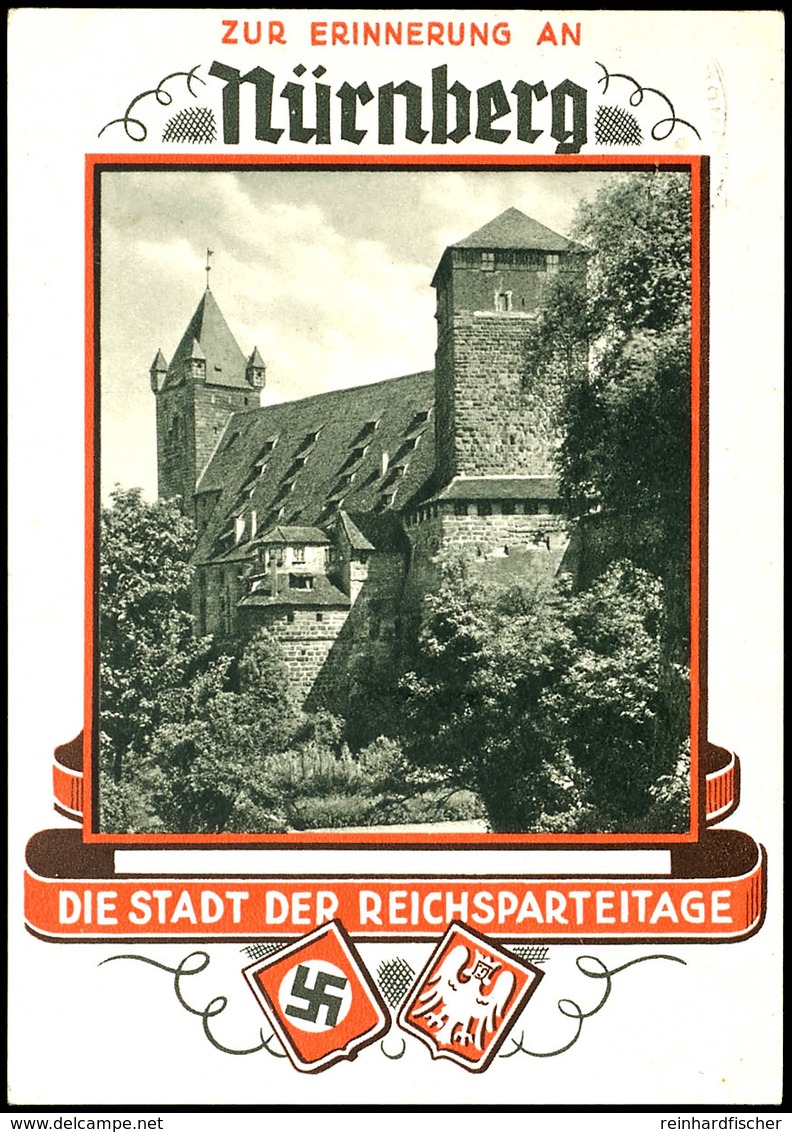 3247 1936, Propagandakarte "Zur Erinnerung An Nürnberg - Die Stadt Der Reichsparteitage", Gelaufen Mit Entsprechendem We - Andere & Zonder Classificatie