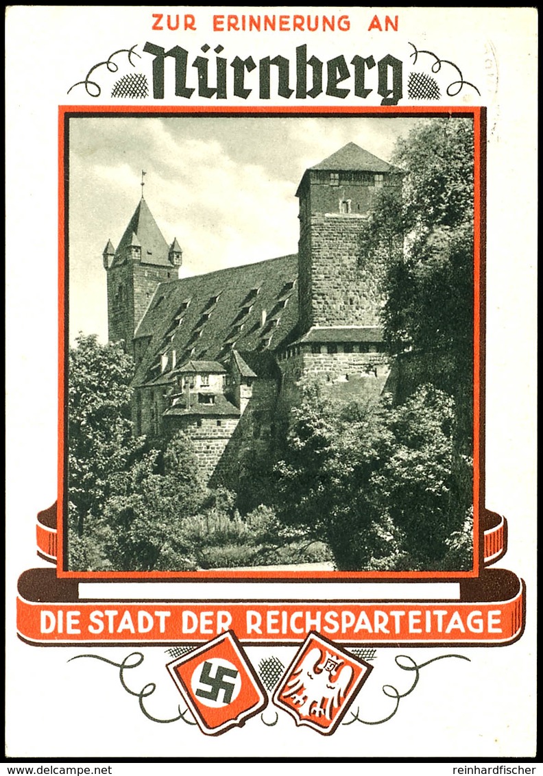 3247 1936, Propagandakarte "Zur Erinnerung An Nürnberg - Die Stadt Der Reichsparteitage", Gelaufen Mit Entsprechendem We - Other & Unclassified