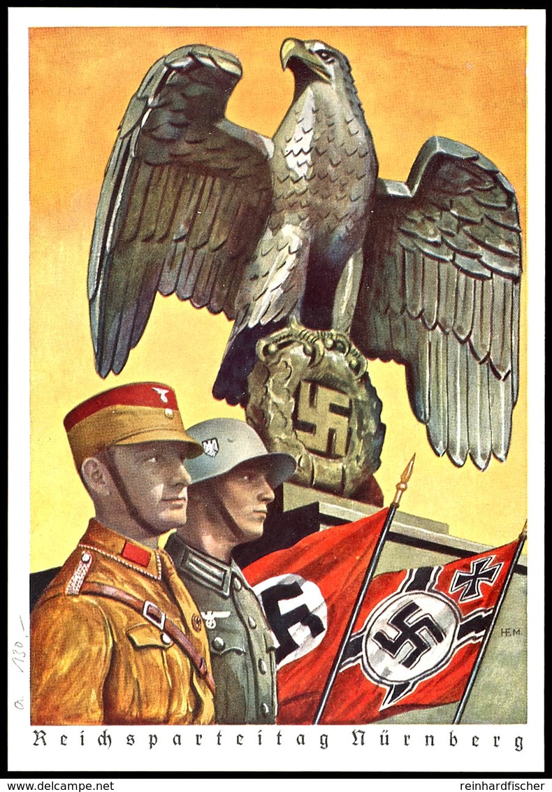 3257 1939 Reichsparteitag Mit "Abbildung SA Und SS Mann Vor Zwei Hakenkreuzfahnen Und Adler", Der Geplante Reichsparteit - Andere & Zonder Classificatie